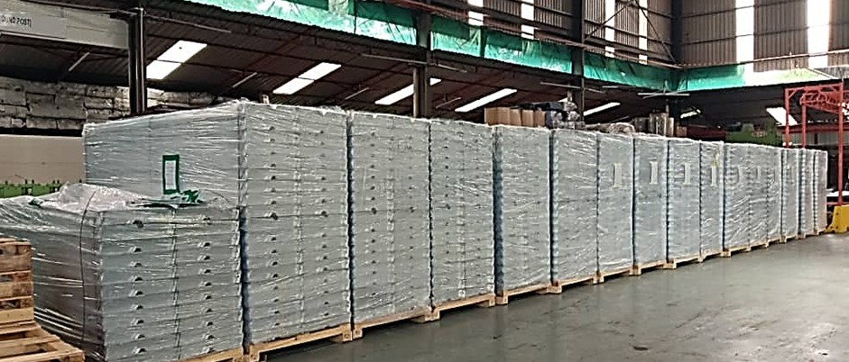 image showing ready stock and continuous fabrication of sound barrier